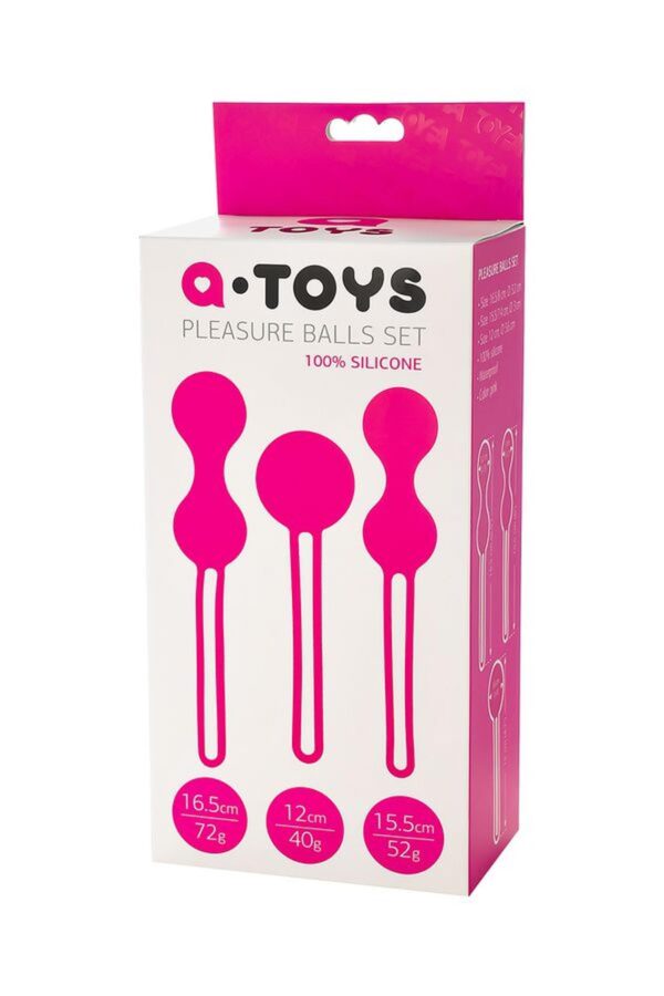 A TOYS, Set of vaginal balls, 7,9 cm, silicone, diameter 3 3,2 cm - obrazek 8