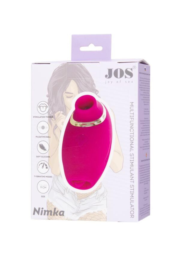 JOS Multifunctional stimulator of erogenous zones Nimka, silicone, pink, 9 cm - obrazek 8