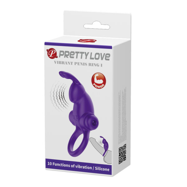 PRETTY LOVE   VIBRANT PENIS RING I Purple - obrazek 8