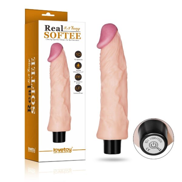 8 REAL SOFTEE Vibrating Dildo - obrazek 8