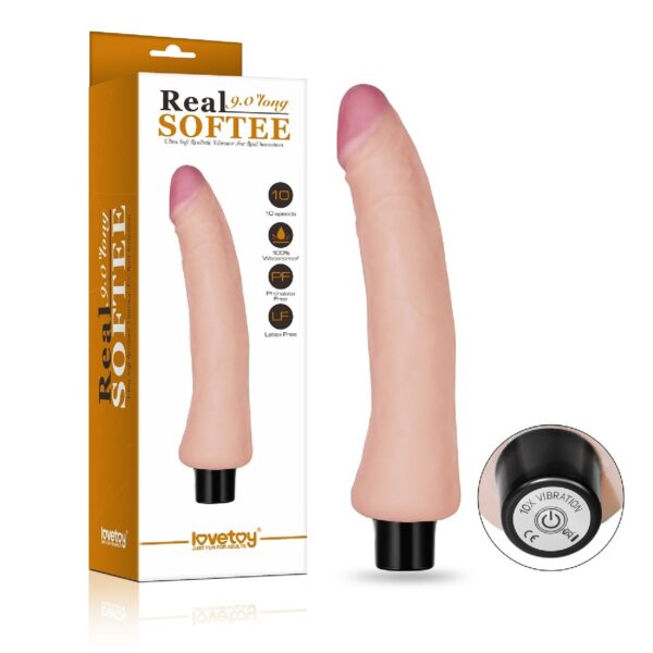 9 REAL SOFTEE Vibrating Dildo - obrazek 8
