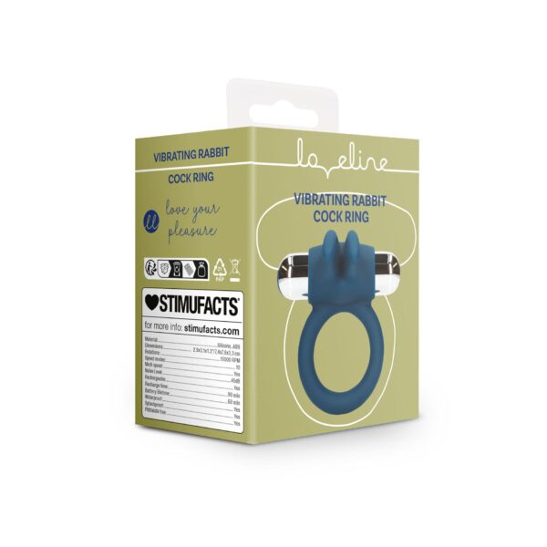 Vibrating Rabbit Cock Ring   Baltic Blue - obrazek 9