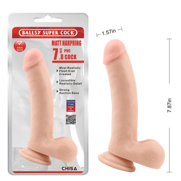 Ballsy Super Cock Matt Harpring 7.8 Dildo - obrazek 9