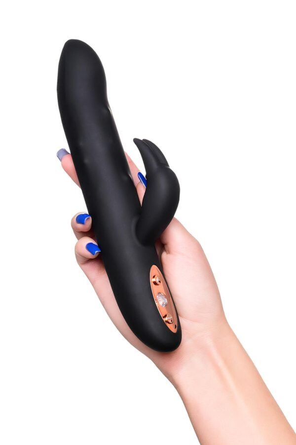 Unrealistic WANAME D SPLASH HAIL vibrator, silicone, black, 23.8 cm - obrazek 9