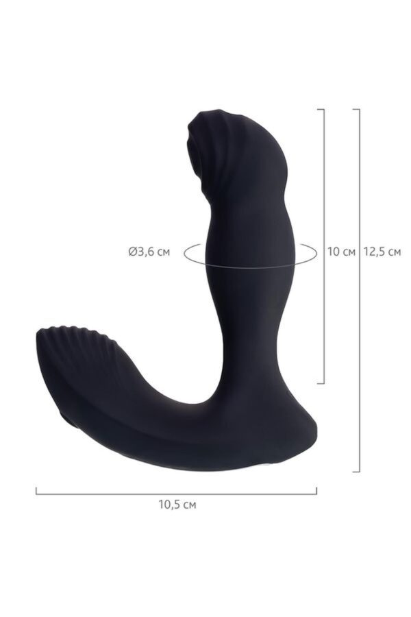Prostate vibration stimulator with remote control Erotist Mounto, silicone, 13.2 cm - obrazek 9
