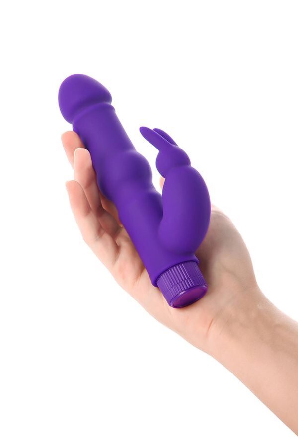 A TOYS, Vibrator with clitoral stim, Silicone, Purple, 18 cm - obrazek 9