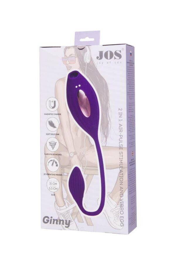 JOS Vacuum clitoris stimulator Ginny, silicone, purple, 31 cm - obrazek 9
