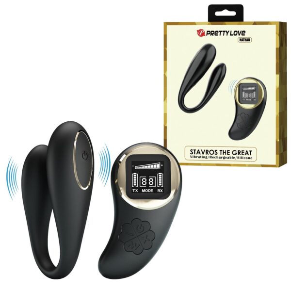 PRETTY LOVE   Nathan, Wireless remote control 9 speed levels 10 vibration functions, ABS Silicone , USB rechargeable - obrazek 9