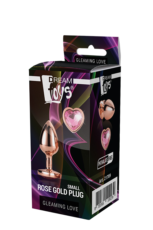 GLEAMING LOVE ROSE GOLD PLUG SMALL - obrazek 4