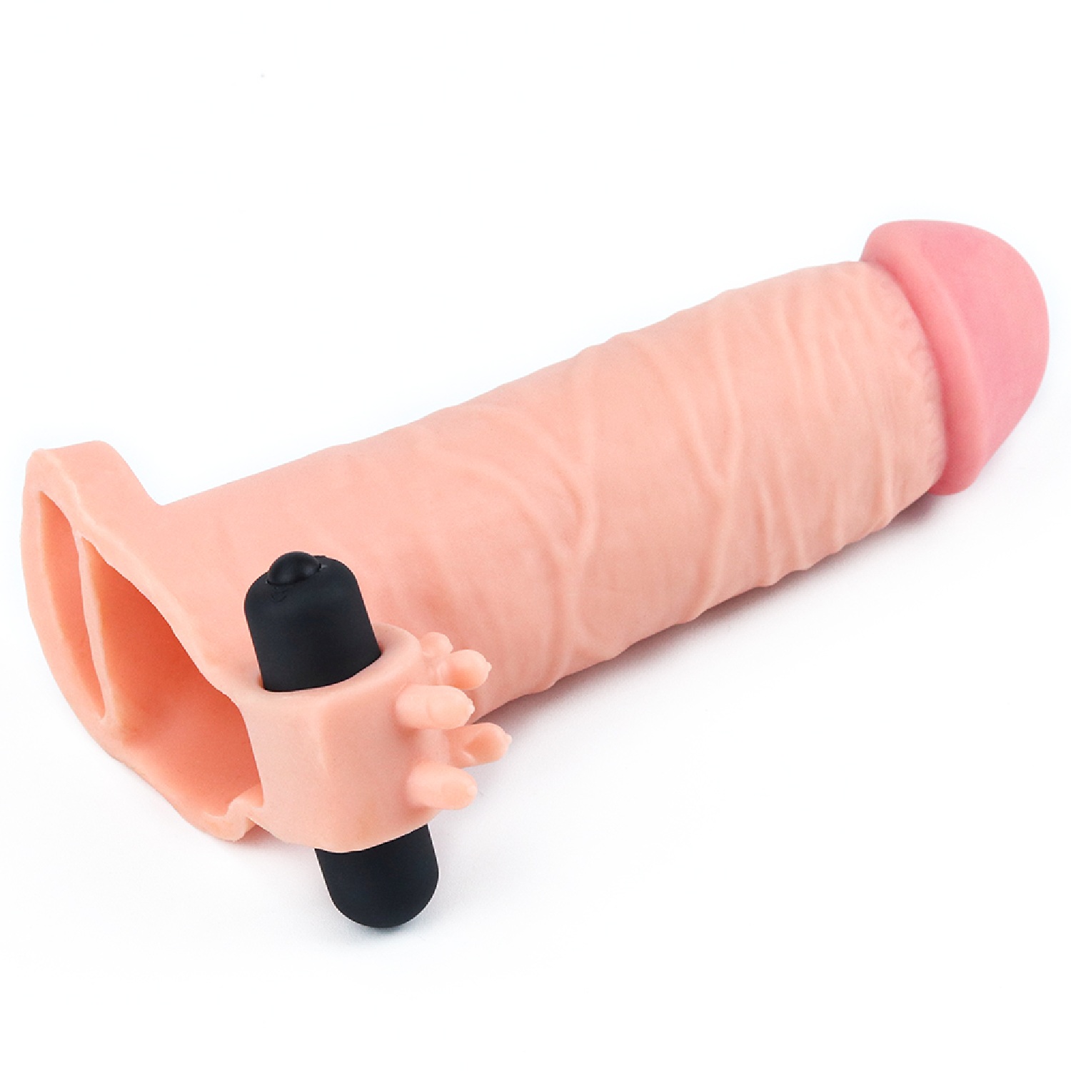 Add 2 Pleasure X Tender Vibrating Penis Sleeve Flesh - obrazek 4