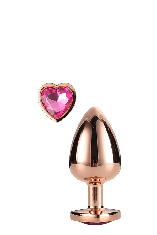 GLEAMING LOVE ROSE GOLD PLUG SMALL - obrazek 5