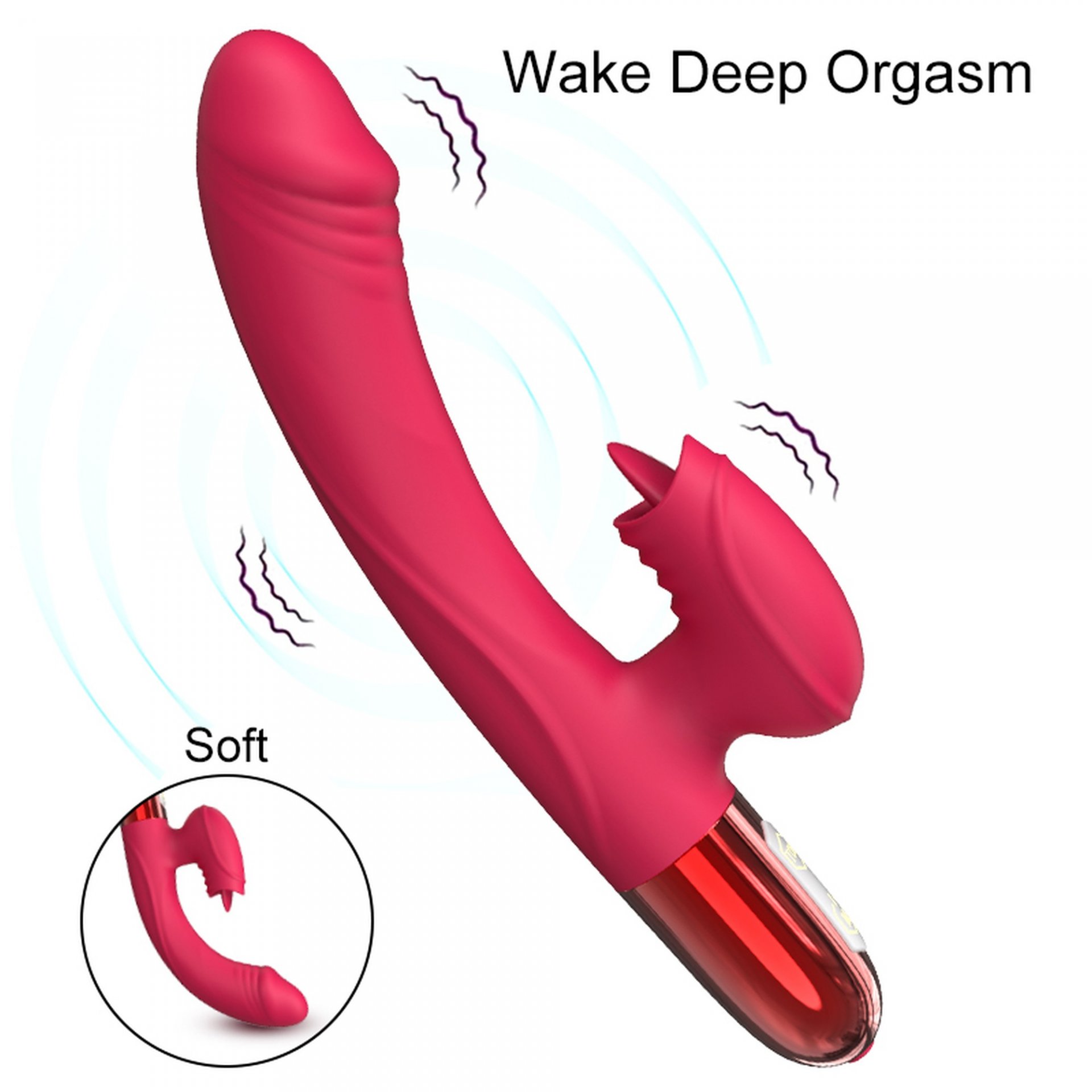 Wibrator Silicone Vibrator USB, 10 vibration modes, Heating - obrazek 5