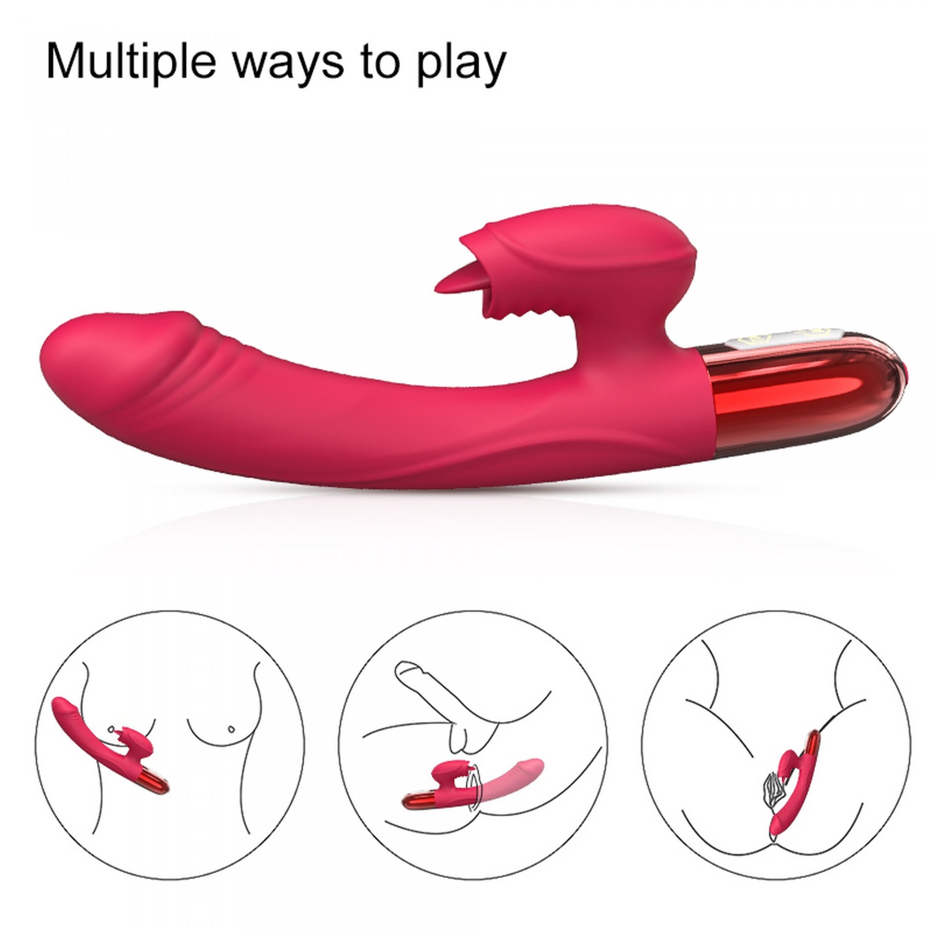 Wibrator Silicone Vibrator USB, 10 vibration modes, Heating - obrazek 7